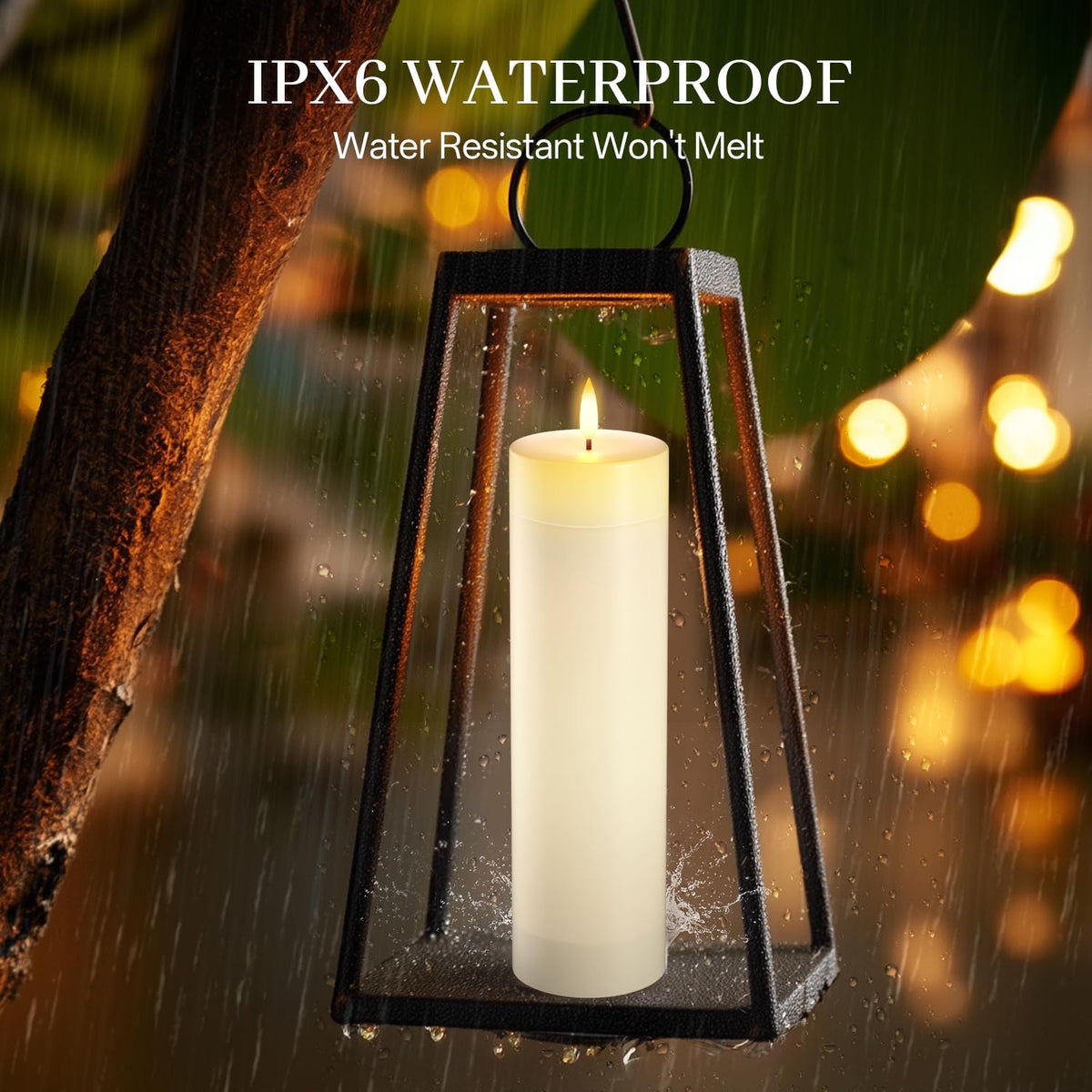 BangJiaju patio lantern flameless candle suitable for outdoor decor