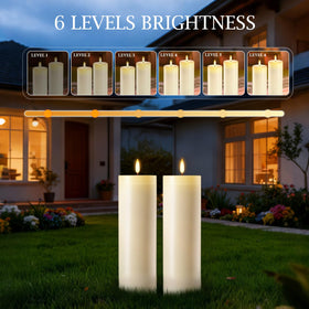 BangJiaju remote-14inch pillar candle offering convenient timer control from afar
