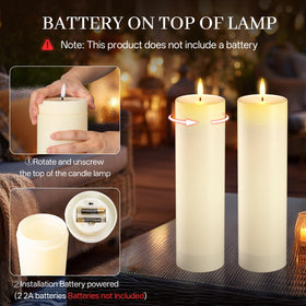 BangJiaju top-mounted battery compartment candle for water resistance and safety