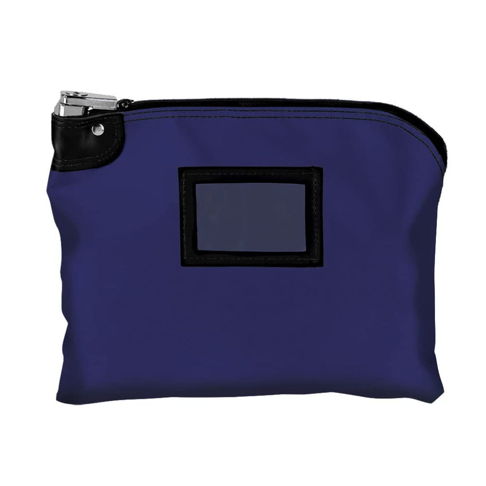 BankSupplies locking deposit bag in royal blue with a secure two-key lock.