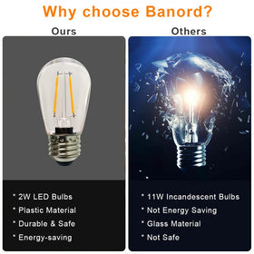 Banord outdoor waterproof S14 bulbs for patios and gardens