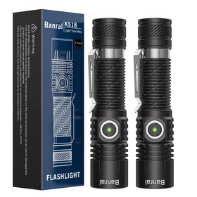 Banral K518 compact-size flashlight for easy daily carry and reliable lighting.