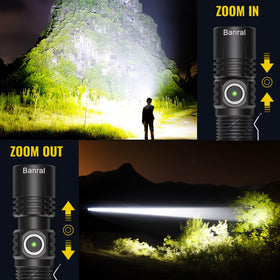 Banral K518 zoomable-focus lets you adjust beam distance and focus.