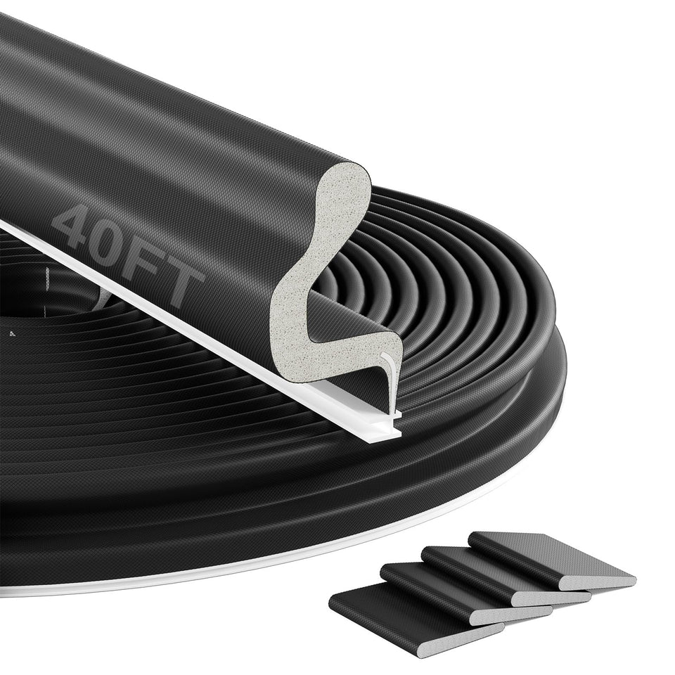 Bantie 40FT kerf door seal in front view reduces drafts and improves insulation