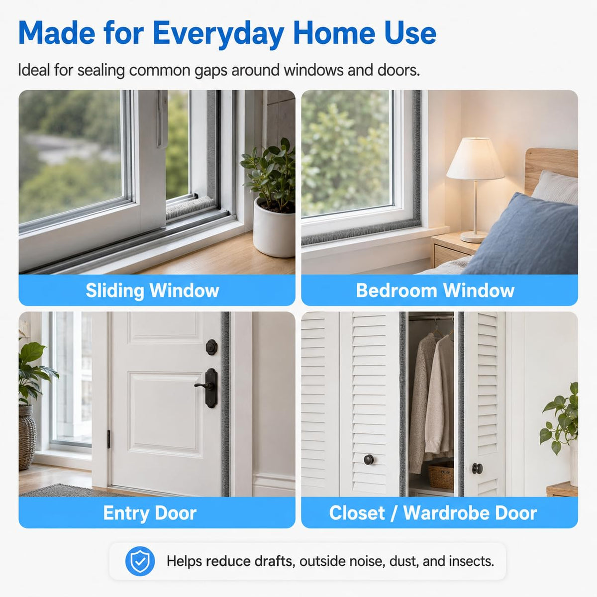Bantie door window soundproof seal reduces indoor noise
