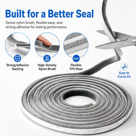 Bantie flexible installation with adhesive backing adapts to irregular frames