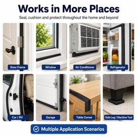 Bantie foam strip seals doors and windows for improved insulation.