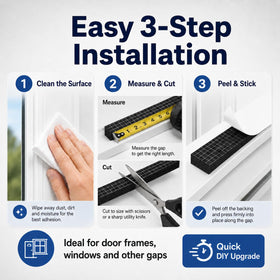 Bantie 13ft foam strip insulates vents and appliances.