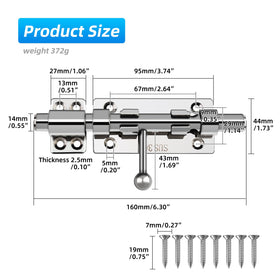 BAO YI LAI heavy-duty gate latch with robust stainless steel construction