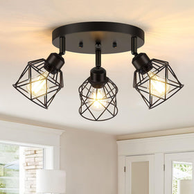 Baocuz 3-Light kitchen flush mount with adjustable heads for versatile cooking-area lighting.