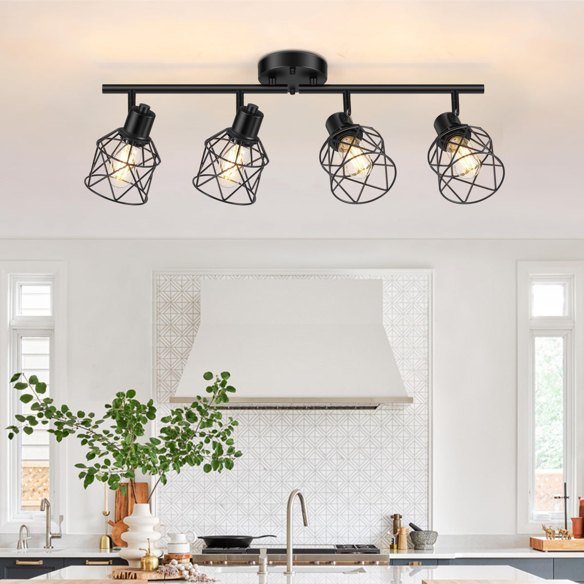 Baocuz 4-Lights semi flush mount arm positions for versatile lighting in any room