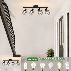 Baocuz 4-Lights hardwired install offers a clean ceiling look