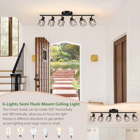 Baocuz black matte farmhouse ceiling light adds simple, stylish ceiling lighting.