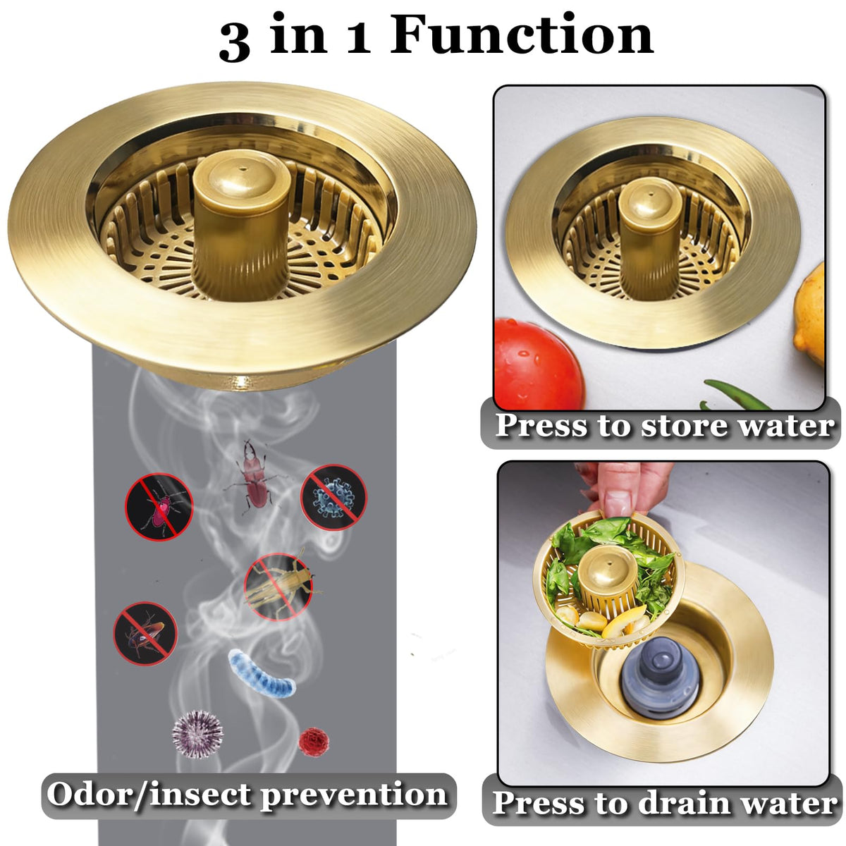 BAOLSLS Pop-up Bounce Core enables quick drainage with simple press.