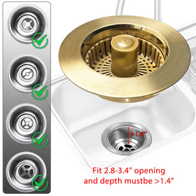 BAOLSLS Standard Drain Compatibility 2.83–3.38 inches ensures universal fit.