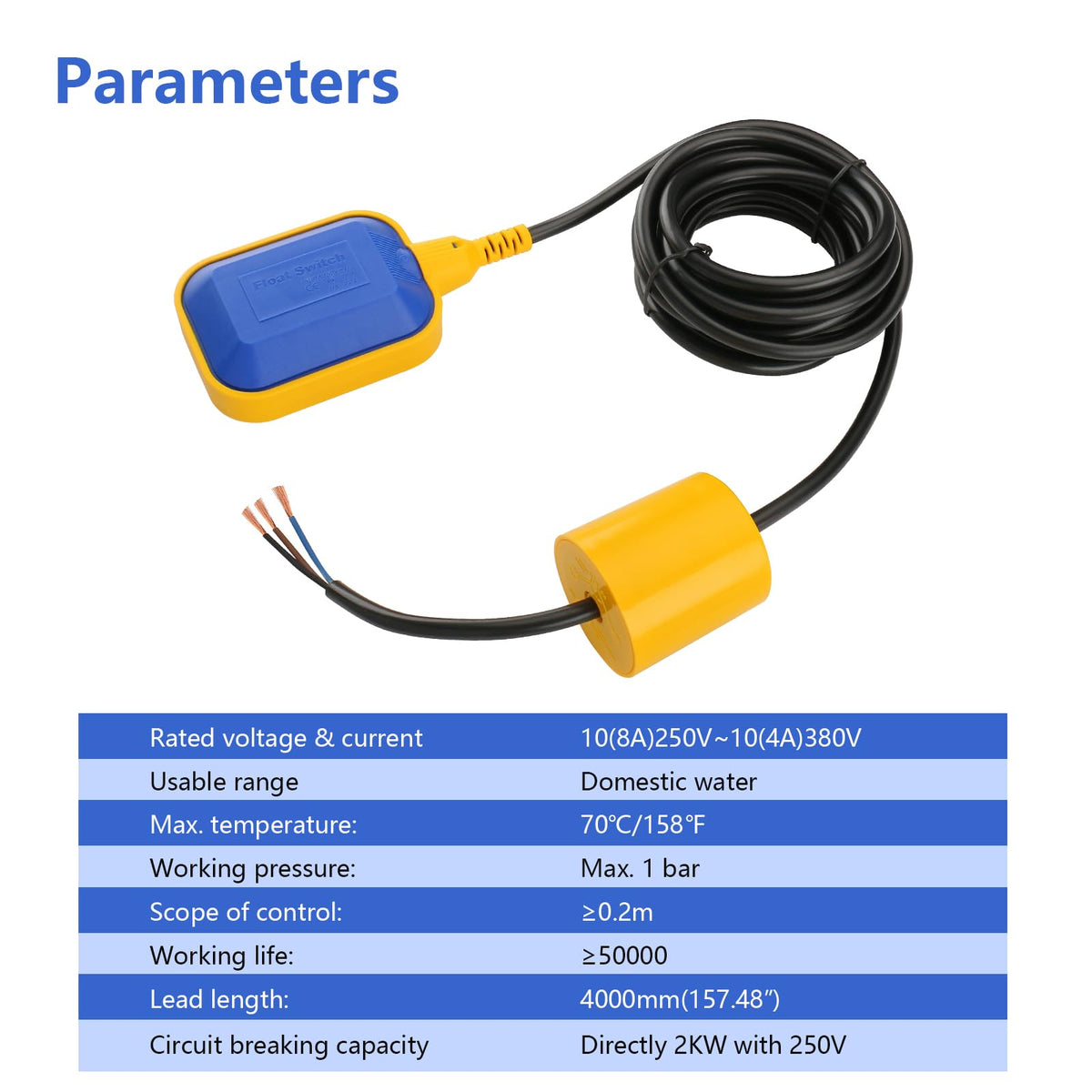 Baomain water level control dual mode enables auto fill or drain.