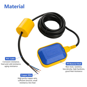 Baomain waterproof 4m cable supports deep tank connections.