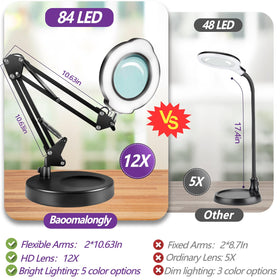 Real glass lens delivers clear magnification for detailed work.