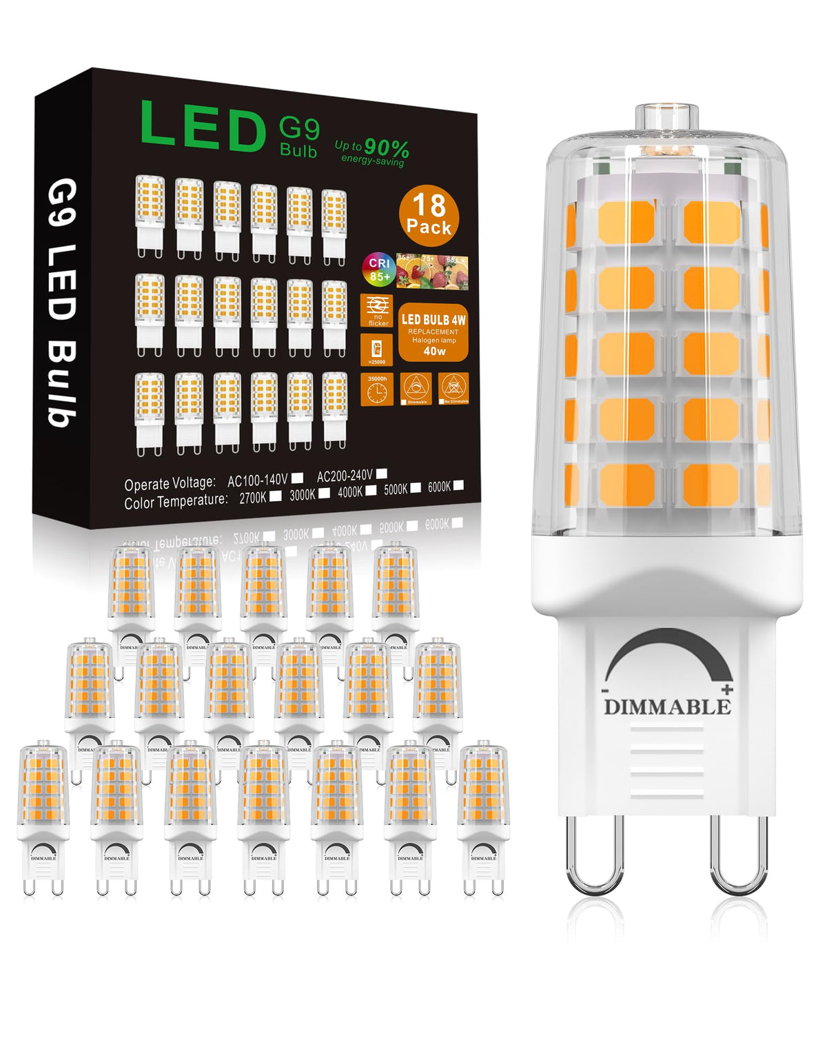 BAOMING G9 LED bulb 4W dimmable for energy-efficient brightness in any room.