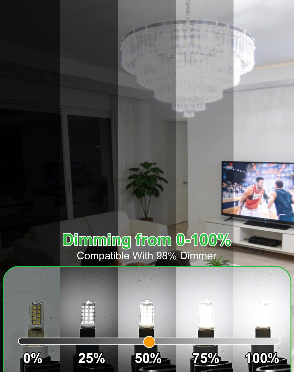 BAOMING G9 LED bulb ceramic base provides durable performance in damp basements.