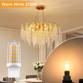 Ceramic base BAOMING G9 bulb designed to withstand heat in fixtures.