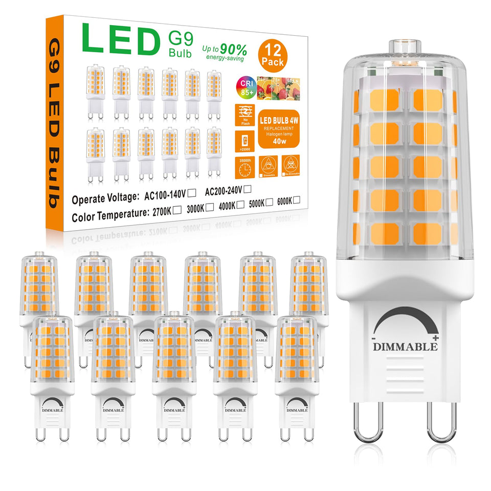 BAOMING G9 LED bulb in a chandelier with warm 2700K light for cozy evenings.