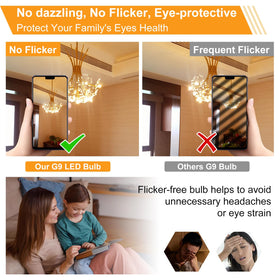 BAOMING G9 bulb emits 2700K warm white light for comfortable rooms.