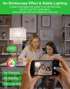 BAOMING G9 long-life bulb rated up to 35000 hours.