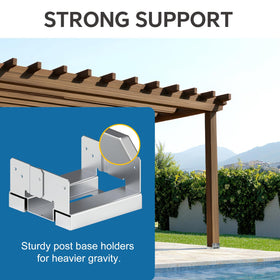 Perfect for decks, gazebos, pergolas with 6x6 posts.