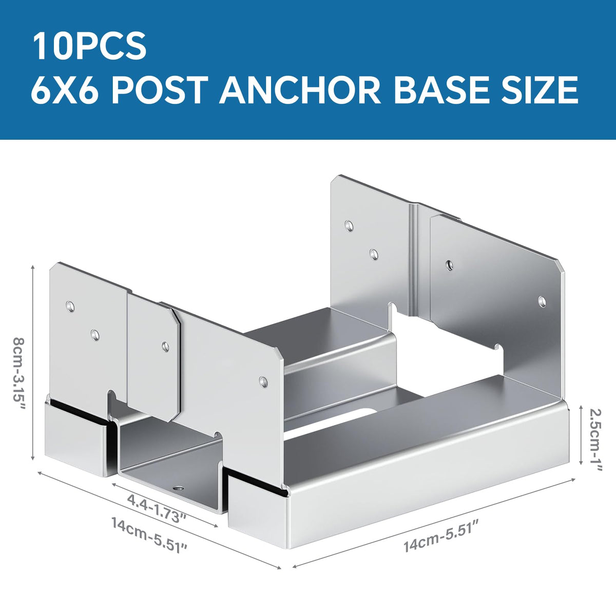 Includes concrete anchors and stainless screws for quick setup.