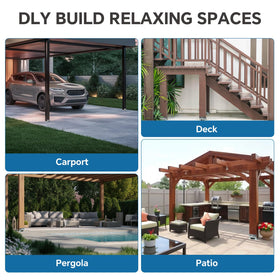 Promotes dry wood with 1-inch clearance over concrete.