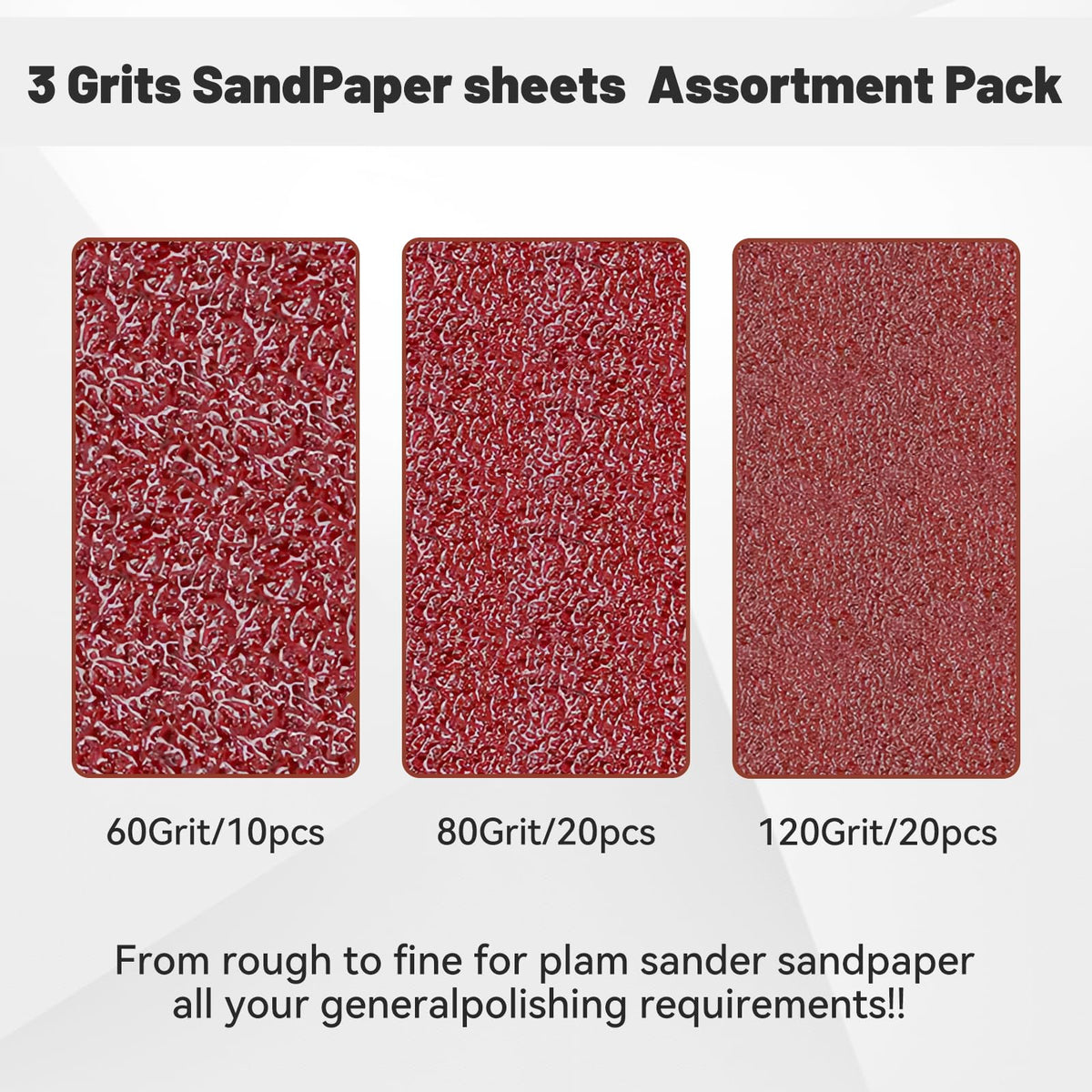 BAOSTC sandpaper aluminum oxide with durable paper backing
