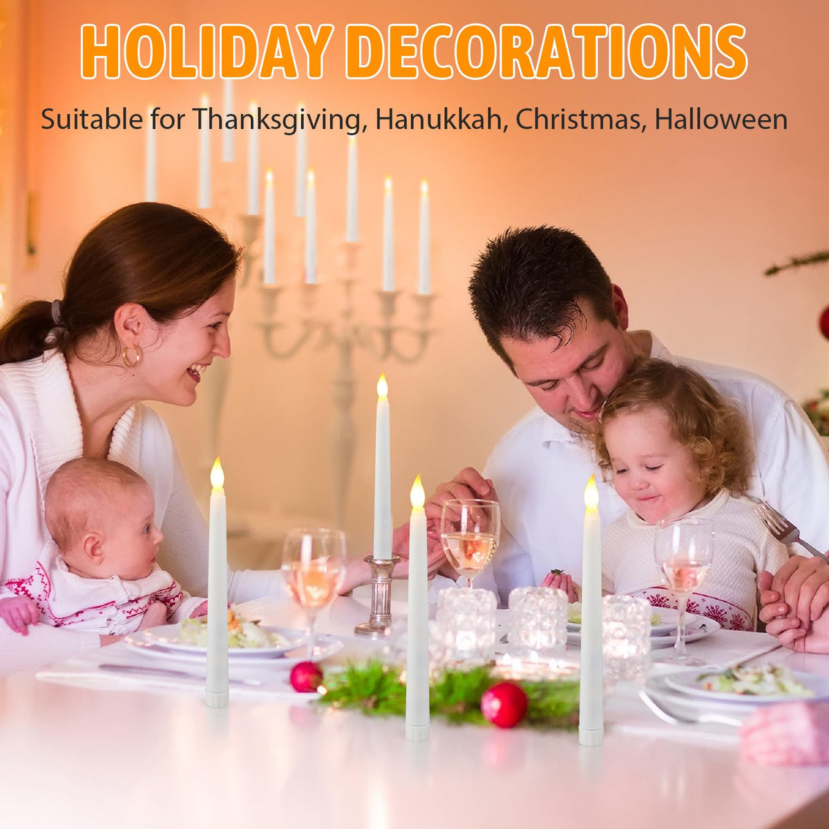 Baquler 50-piece set for large gatherings and festive table lighting.