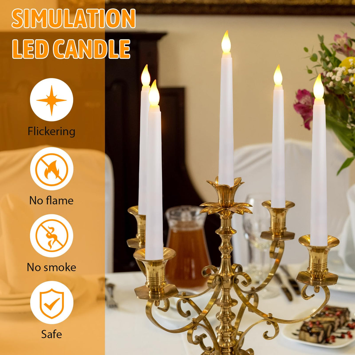 Baquler 8.5 inch height creates visible glow without open flames.