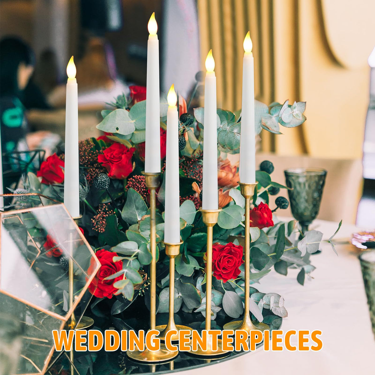 Baquler candles work with various holders for flexible styling.