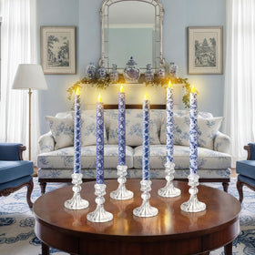 Baquler dining table centerpiece candles set mood for intimate dinners.