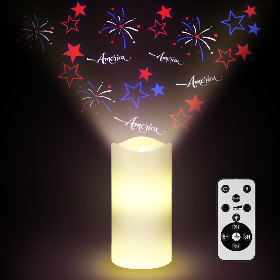 Baquler Independence Day flameless candle glows with patriotic ambiance