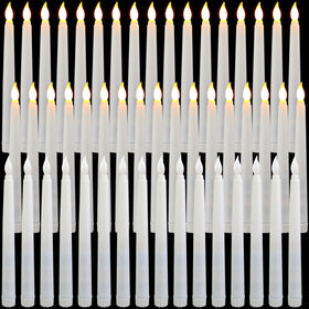 Baquler LED taper candle 8.5 inches casts a warm, realistic glow for table decor.