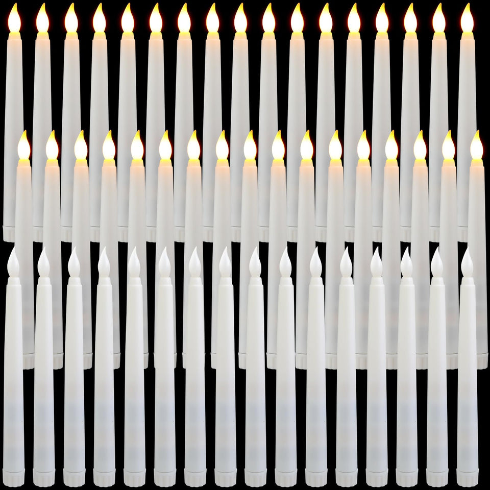 Baquler LED taper candle 8.5 inches casts a warm, realistic glow for table decor.