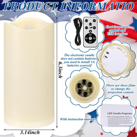 Baquler red white blue flameless candle adds festive color to a room