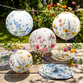 Baquler wildflower lanterns brighten tea parties with vintage charm