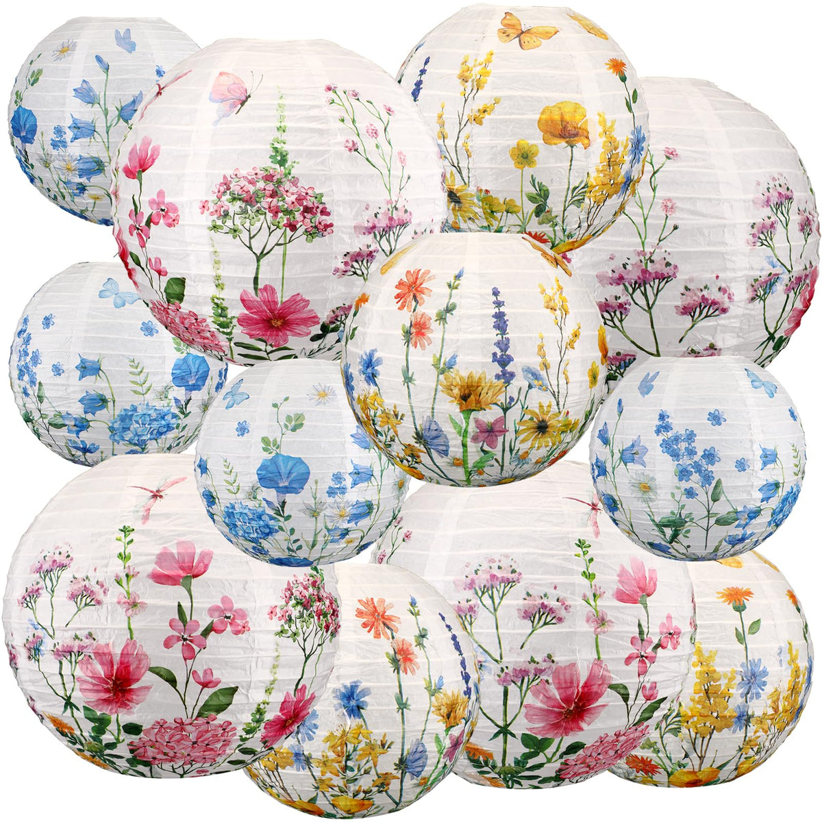 Baquler wildflower lanterns 12-inch for vibrant indoor wedding decor