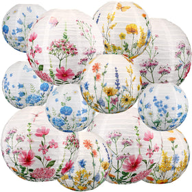 Baquler wildflower lanterns 12-inch for vibrant indoor wedding decor