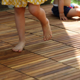 Bare Decor teak wood suitable for both indoor and outdoor settings.