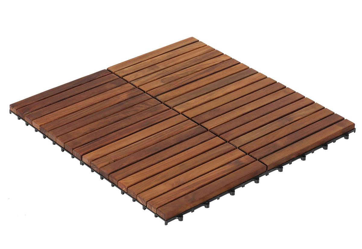Bare Decor teak tiles surface can be sanded to remove scratches.