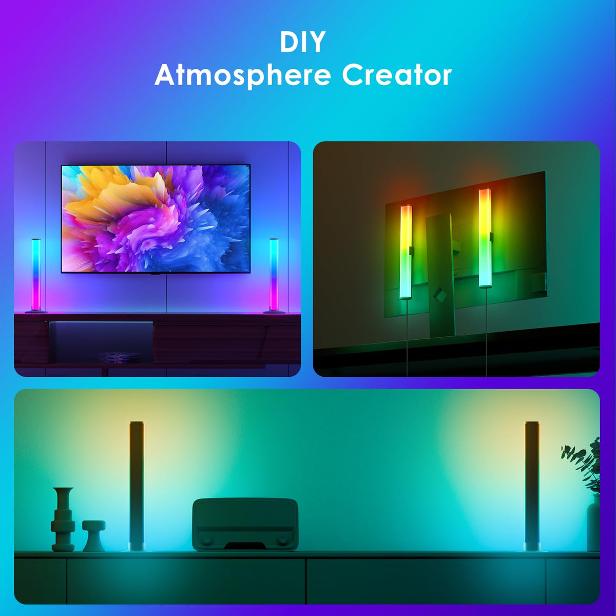 Barhootao RGB Light Bar app and remote control for quick customization.