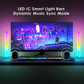Barhootao RGB Light Bar side view highlighting slim design for wall mounting.