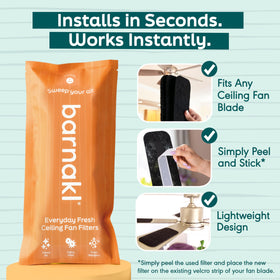 Barnakl quick-stick design makes installation simple on any blade.