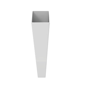 Barrette vinyl post white front view shows sturdy deck support