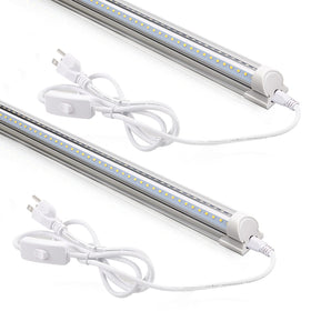Barrina 2FT LED shop light front view offers bright, even illumination for workshops.